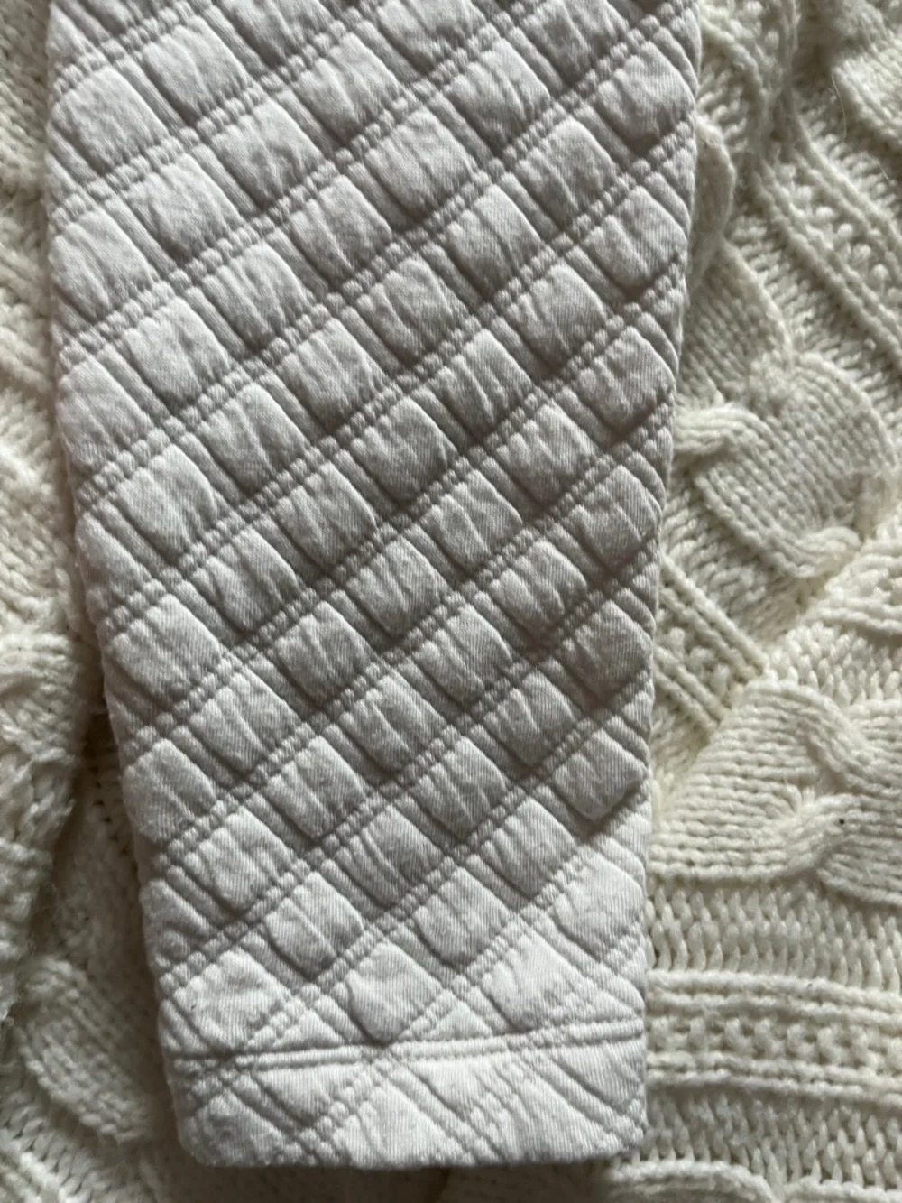 J. Crew Quilted White Turtleneck Sweatshirt XS